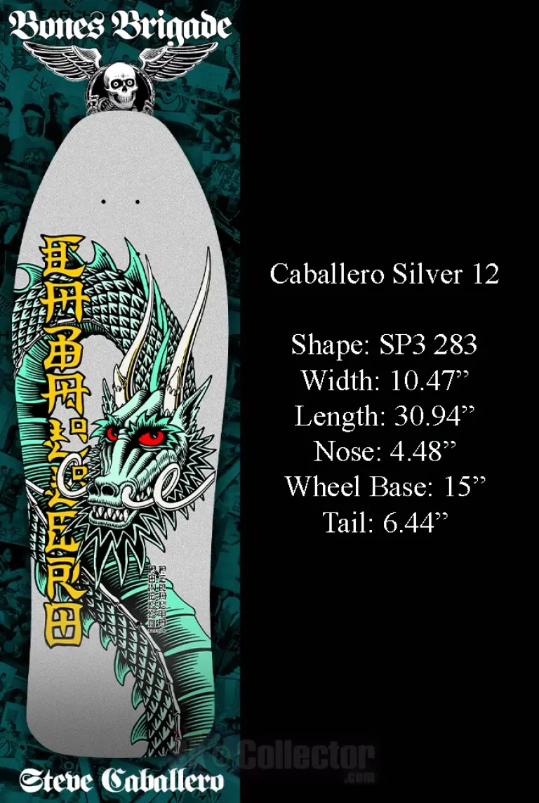 Bones Brigade Series 12 Caballero Reissue Deck Silver - Image 2