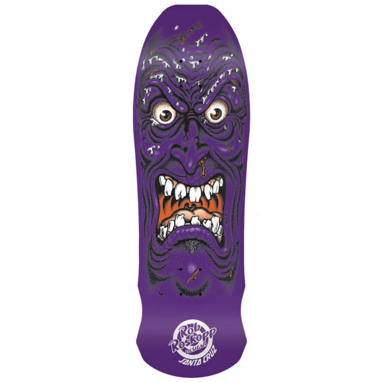 Santa Cruz Roskopp Face Reissue Skateboard Deck Purple