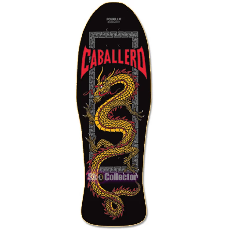 Powell Caballero Chinese Dragon Reissue Skateboard Deck Black