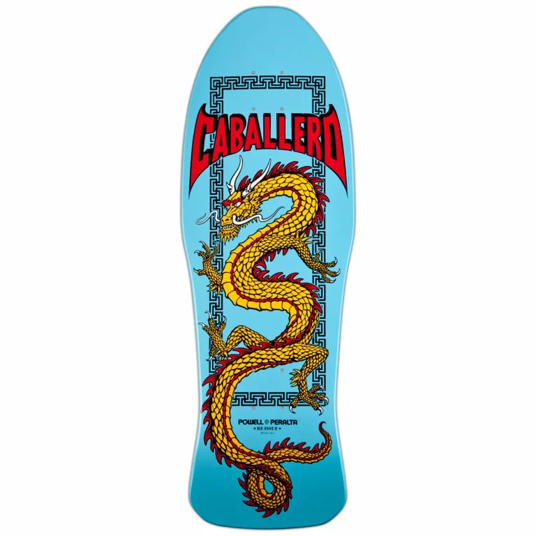 Powell Peralta Caballero Chinese Dragon Reissue Deck Light Blue