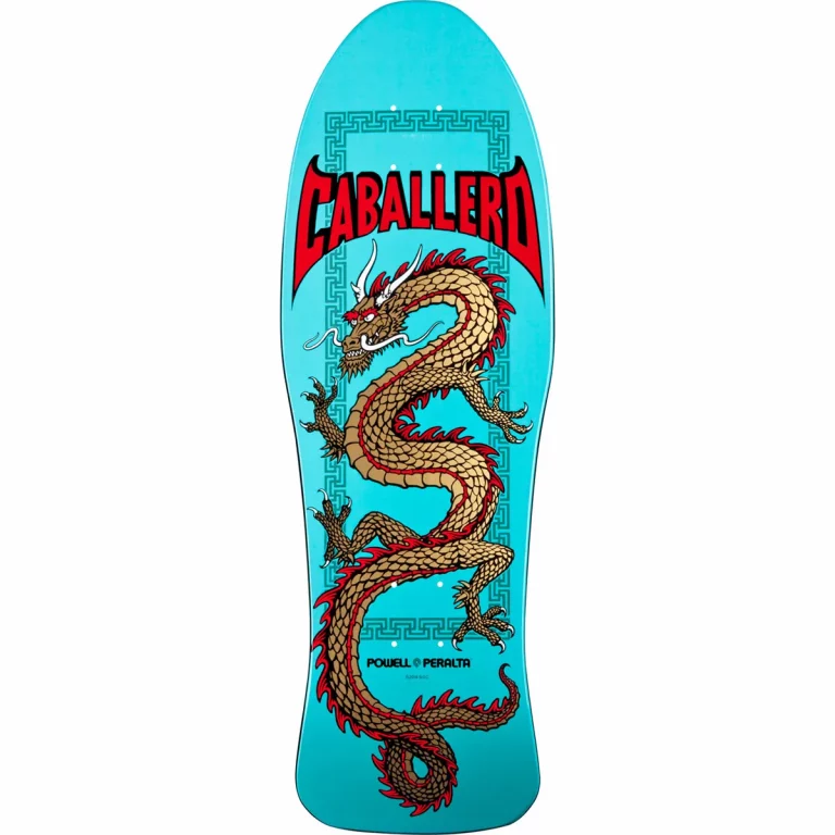 Powell Peralta Caballero Chinese Dragon Reissue Deck Turquoise